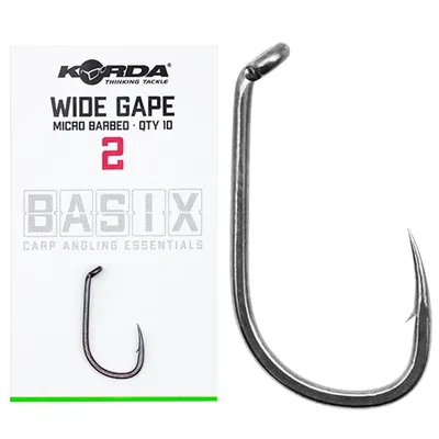 Korda Basix Anzuelos Wide Gape Micro Barbed Size 8