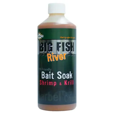 Dynamite Baits Big Fish River Bait Soak Shrimp & krill 500ml
