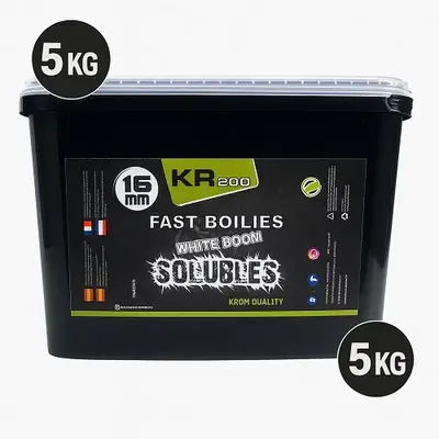 Krom Quality KR200 Fast Boilies White Boom Solubles 16mm 5kg