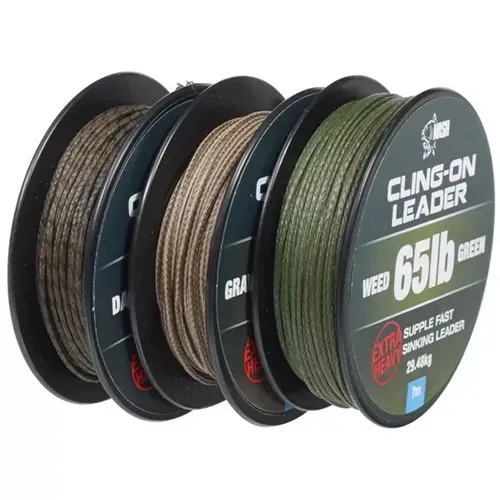 Nash Cling On Unleaded Leader Dark Silt 65Lb 7m