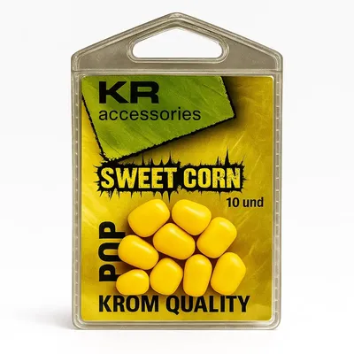 Krom Quality Artificial Pop Ups Sweet Corn Yellow 10 Unid