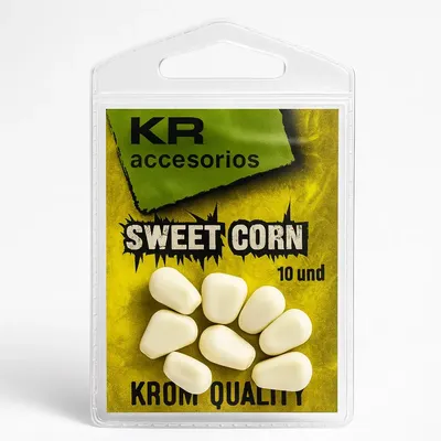 Krom Quality Artificial Pop Ups Sweet Corn White 10 Unid