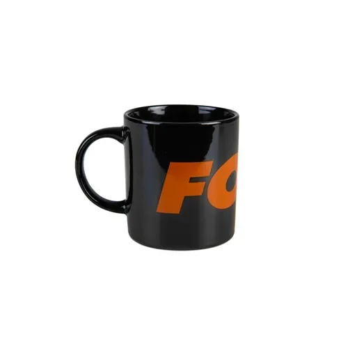 Fox Taza Collection Black & Orange Logo Ceramic Mug 350ml