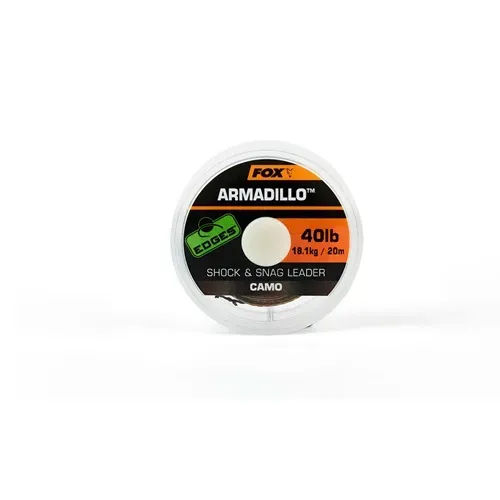 Fox Armadillo Shock & Snag Leader Camo 40Lb 18.1kg 20M