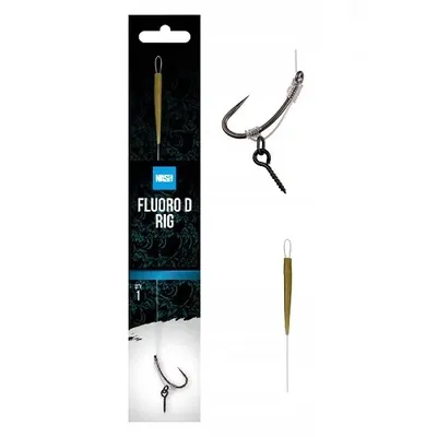 Nash Fluoro D-Rig Fang X Micro Barb 20lb Size 4