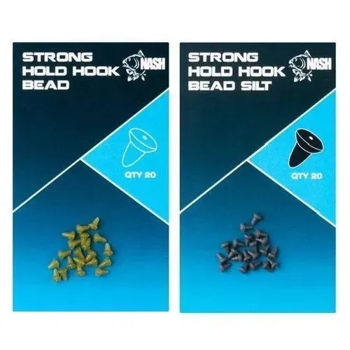 Nash Strong Hold Hook Bead Dark Silt Qty20