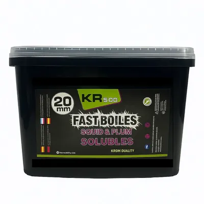 Krom Quality KR500 Fast Boilies Squid Plum Solubles 20mm 5kg