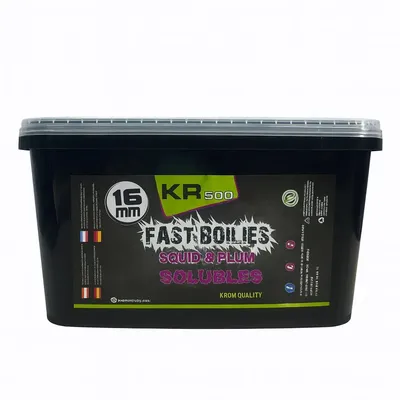 Krom Quality KR500 Fast Boilies Squid Plum Solubles 16mm 3kg