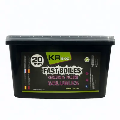 Krom Quality KR500 Fast Boilies Squid Plum Solubles 20mm 3kg