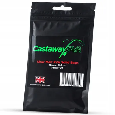 Castaway Pva Solw Melt Pva Solid Bags 60mm X 105mm 20 Unid