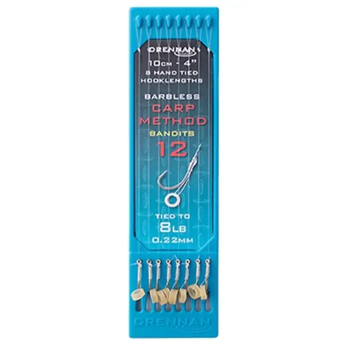 DRENNAN CARP METHOD BARBLESS SIZE 16 10CM 4FT 6LB 0 18MM 8 UND HNAP05