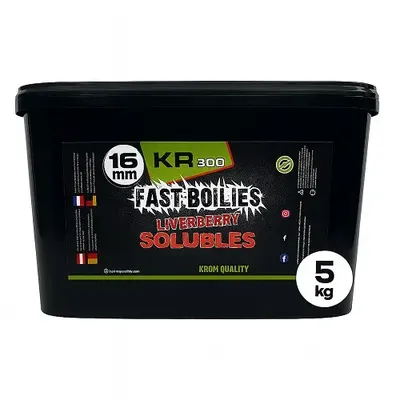 Krom Quality KR300 Fast Boilies Liverberry Solubles 16mm 5kg