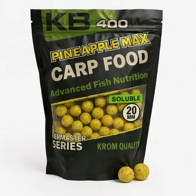 Krom Quality KR400 Boilies Solubles Pineapple Max 20mm 800g