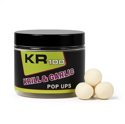 Krom Quality KR100 Pop Ups Krill & Garlic White 12mm