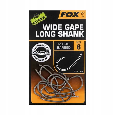 FOX WIDE GAPE LONG SHANK SIZE 7 CHK252