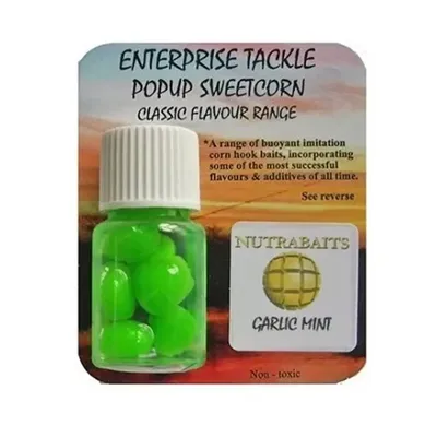 ENTERPRISE TACKLE POP UP SWEETCORN NUTRABAITS GARLIC MINT 8 UND ET13FGM