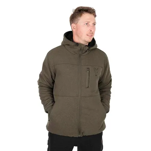 Fox Collection Sherpa Jacket Green & Black Size M
