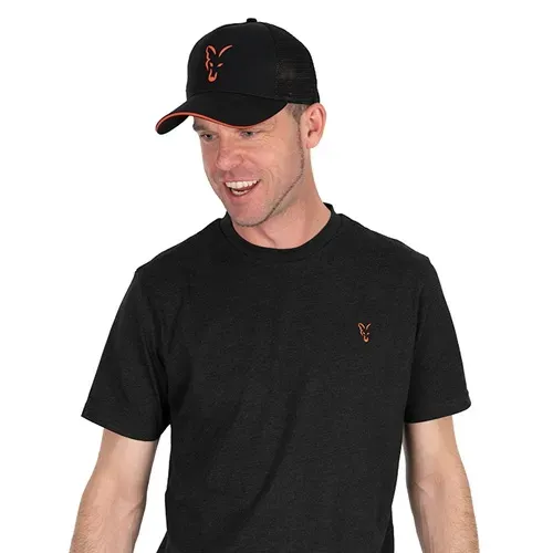 Fox Collection T Shirt Black & Orange Size L