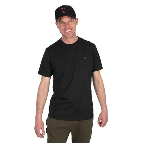 Fox Collection T Shirt Black & Orange Size L