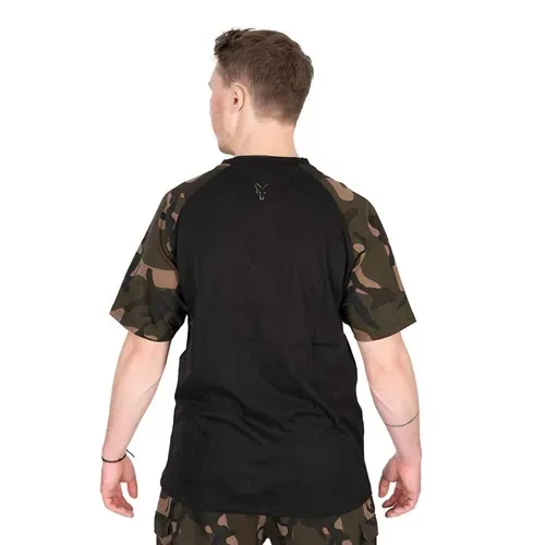 Fox Black/Camo Outline Print T Shirt Black 3XL