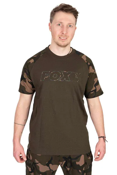 Fox Khaki/Camo Outline Print T Shirt Size 2XL