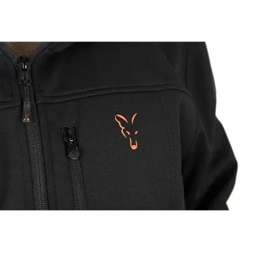 Fox Collection Soft Shell Jacket Blakc & Orange Size XL