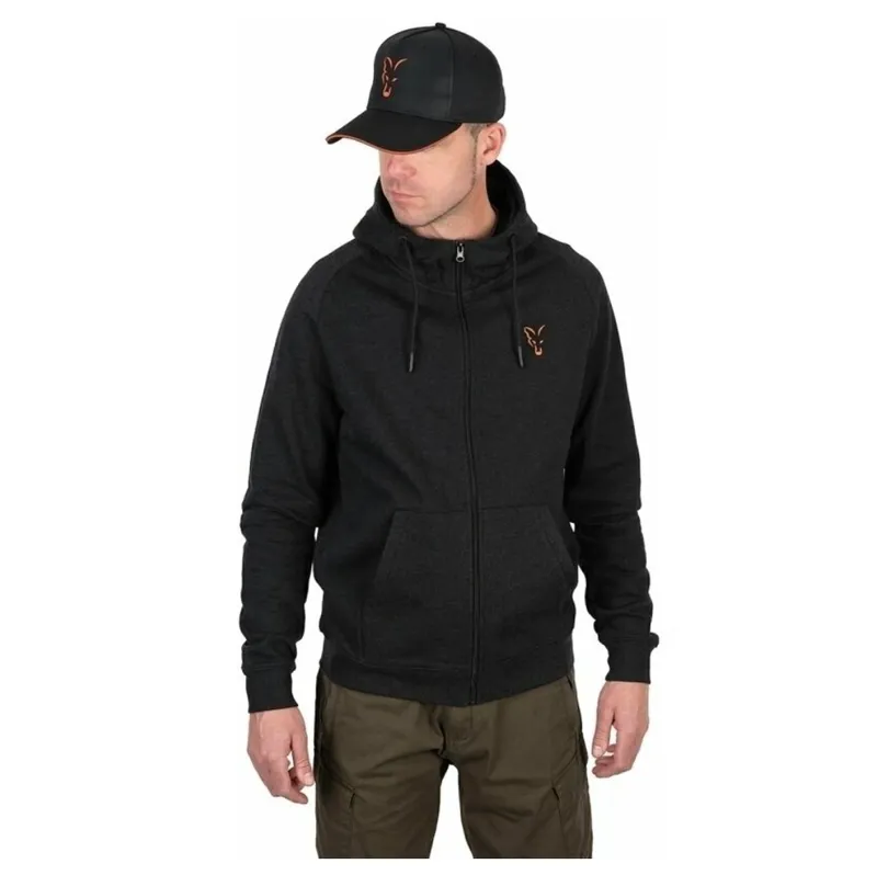 Fox Collection Lw Hoody Black & Orange Size 2XL