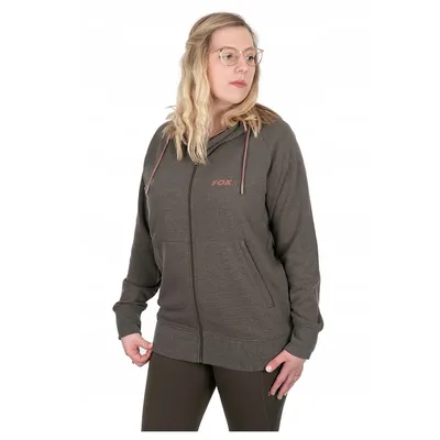 FOX WOMEN'S CLOTHING ZIPPED HOODIE OLIVE MARL MAUVE UK12 14 EU40 40 SIZE M CWC002