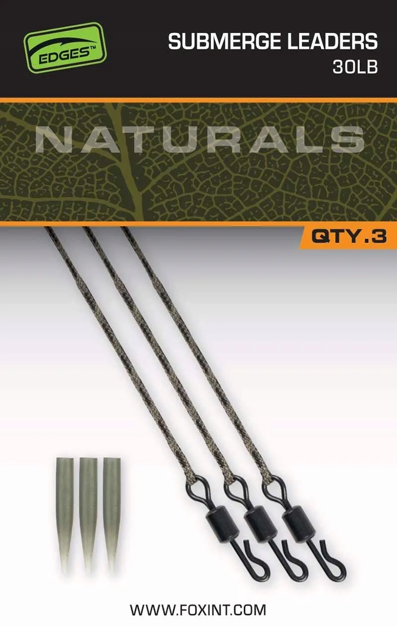 FOX EDGES™ NATURALS SUBMERGE LEADERS 30LBRS CAC846