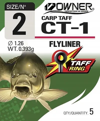 OWNER CARP HOOKS CT3 FLYLINER SIZE 8 CT3108