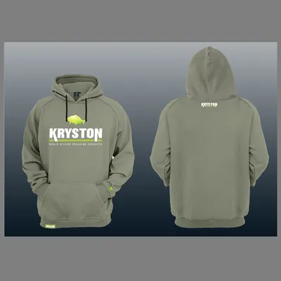 KRYSTON HOODLE WITH LOGO & ZIPPER GREEN OLIVE SIZE 2XL KR CL1324