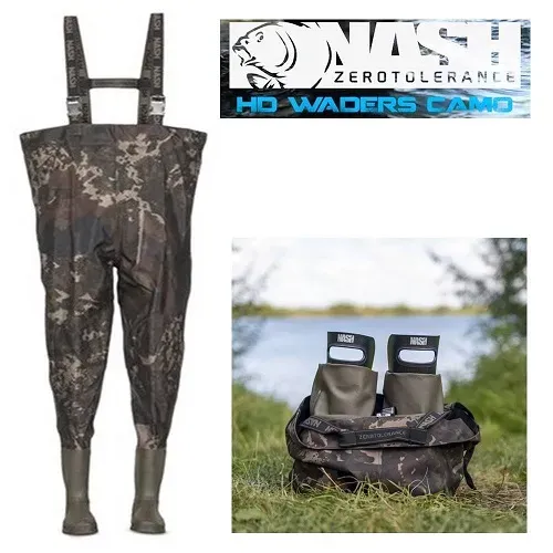 Nash ZT HD Waders Camo XL Size 42