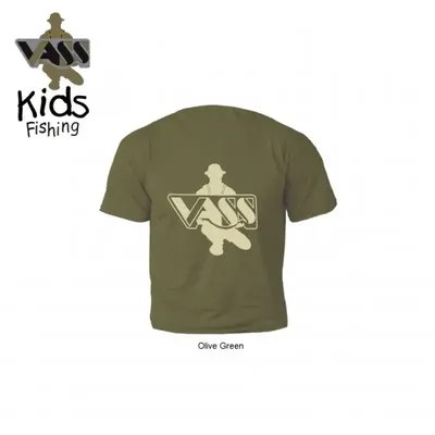 VASS CHILDS PRINTED T-SHIRT V1813C OLIVE SIZE 5-6 V1813C56