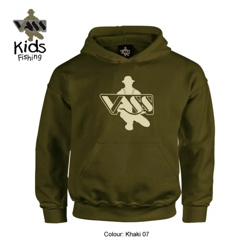 VASS KIDS HOODY VU7J KHAKI YEAR OLD SIZE 9-11 VU7JK911