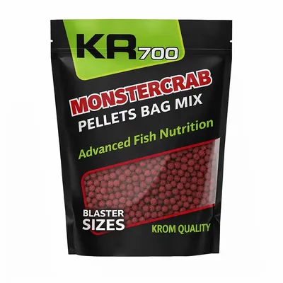 Krom Quality KR600 Pellets Bag Mix Monstercrab 3/4'5/6mm 800g