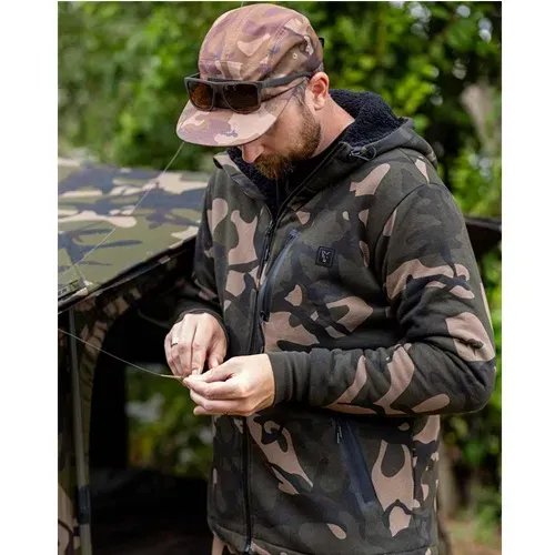 Fox Camo Full Zip Prem Sherpa Lined 310 Hoody 2XL