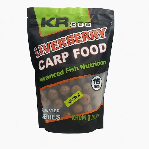 Krom Quality KR300 Boilies Solubles Liverberry 12mm 800g