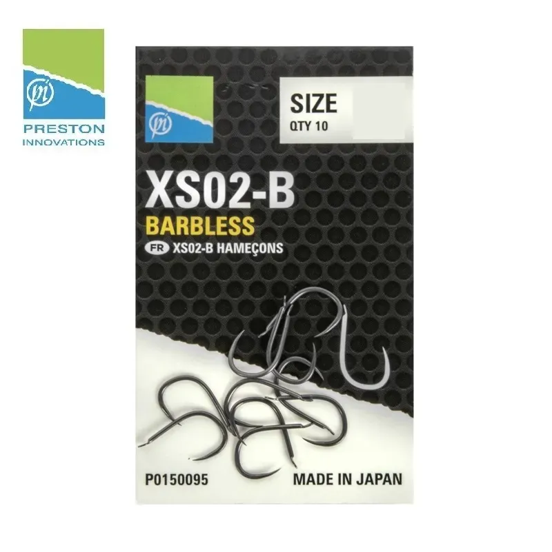 PRESTON INNOVATIONS XS02-B HOOKS BARBLEES SIZE 10 P0150095