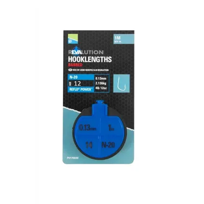 PRESTON INNOVATIONS REVALOTIUN HOOKLENGTHS N20 SIZE 12 P0170029