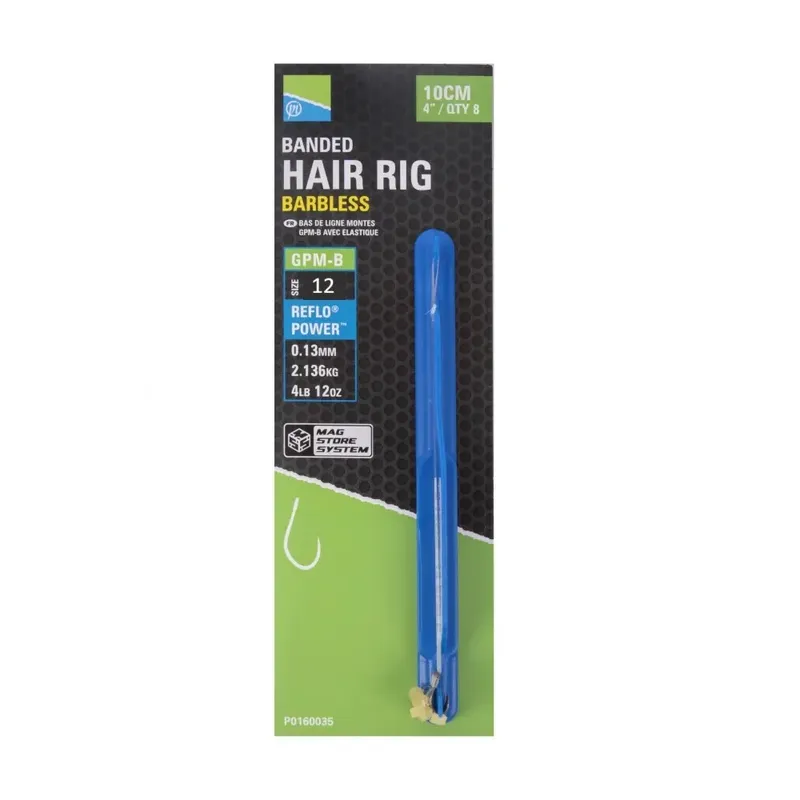 PRESTON INNOVATIONS GPM B BANDED HAIR RIGS 4in 10CM SIZE 14 P0160034