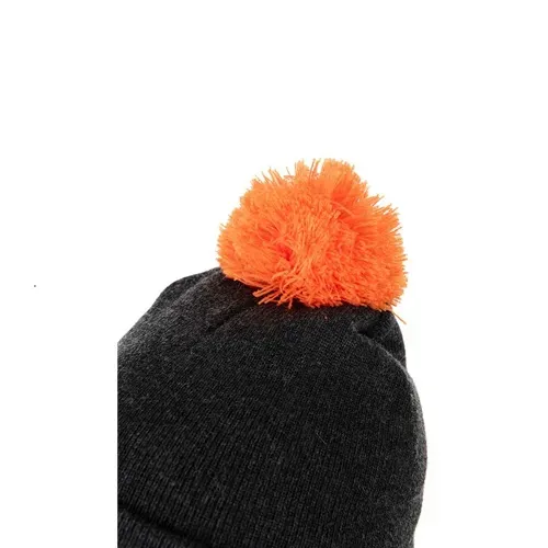Fox Collection Bobble Hat Black & Orange