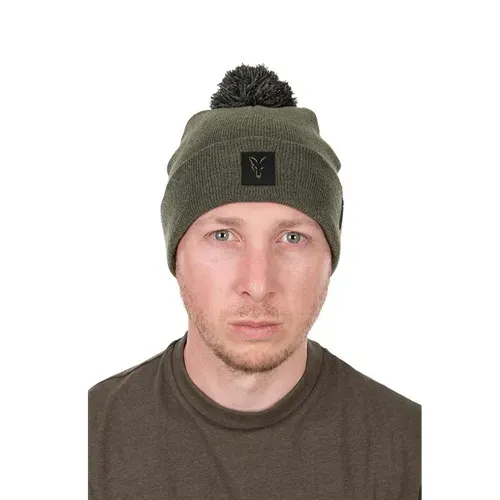 Fox Collection Bobble Hat Green & Black