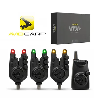 Avid Carp VTX+ Bite Alarm Set 3+1