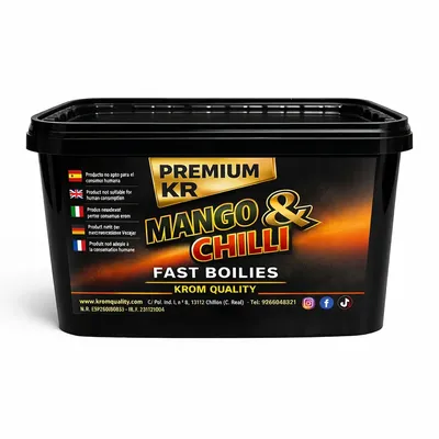 Krom Quality KR Premium Fast Boilies Solubles Mango & Chilli 20mm 3Kg