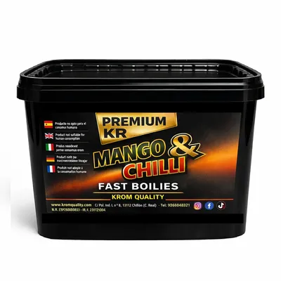 Krom Quality KR Premium Fast Boilies Solubles Mango & Chilli 20mm 5Kg