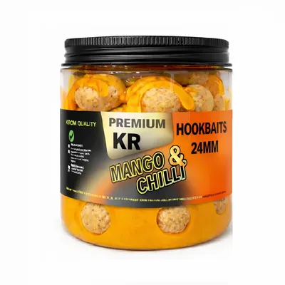 Krom Quality KR Premium Hookbaits Mango & Chilli 24mm