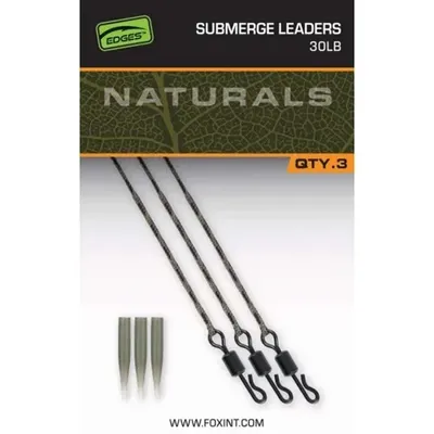 Fox Submerge Leaders Naturals 30LB 3 Unid