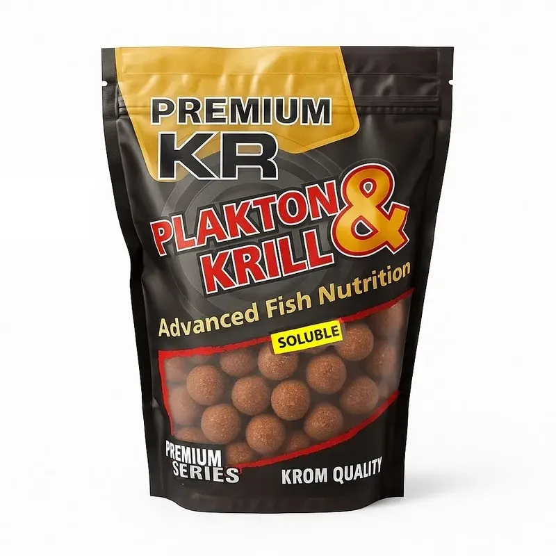 Krom Quality KR Premium Boilies Solubles Plakton & Krill 15mm 800g