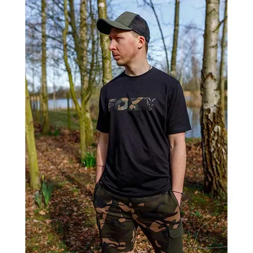 Fox Black & Camo Logo T-Shirt Size 2XL