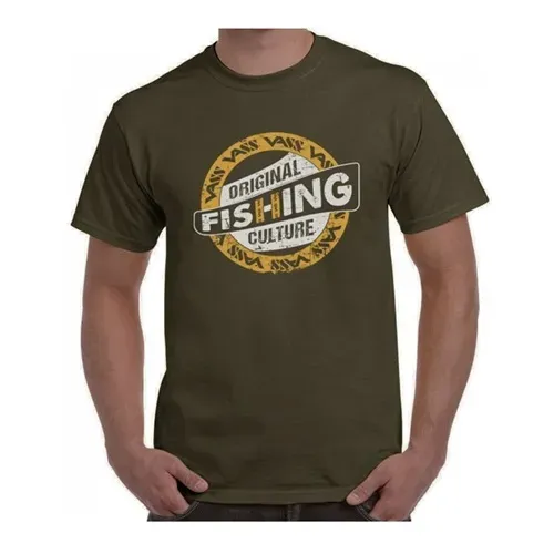 Vass Fishing Culture Printed T-Shirt Khaki Size 2XL